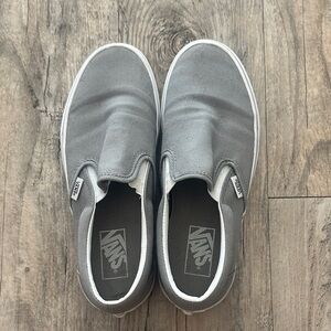 Women’s grey vans slip on 8.5